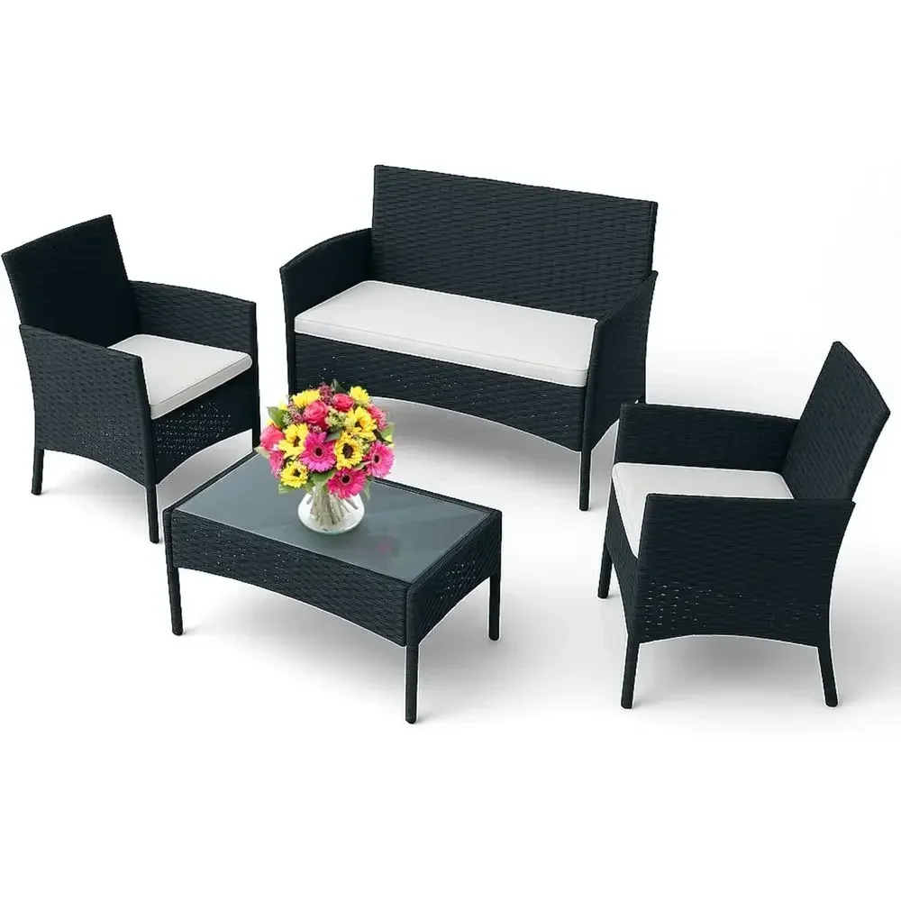Outdoor Furniture Loveseat - 4 Parçalı Dış Mekan Veranda Mobilya