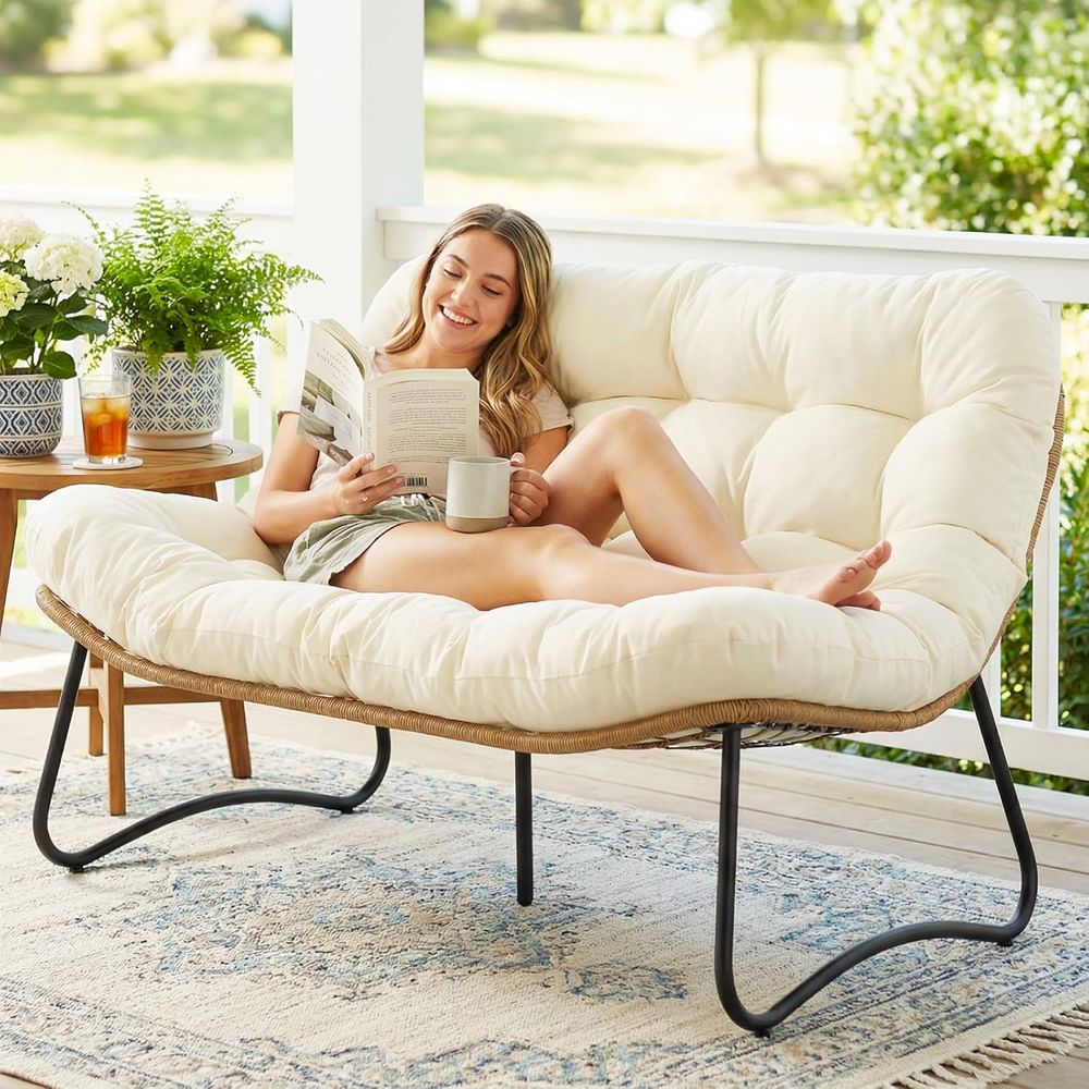 Outdoor Furniture Loveseat - Açık Hava Veranda Çift Kişilik Koltuk,