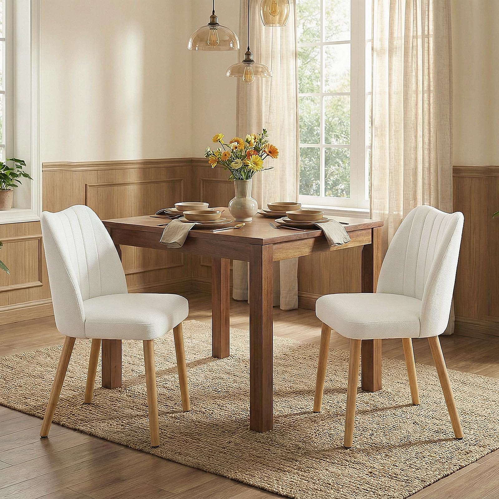 Adirondack Chair Wood - 2'li Set Orta Yüzyıl Modern Döşemeli