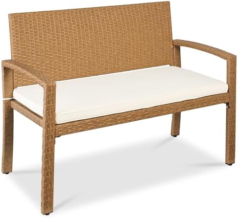 Outdoor Furniture Bench - Dış Mekan Bankı 2 Kişilik Hasır