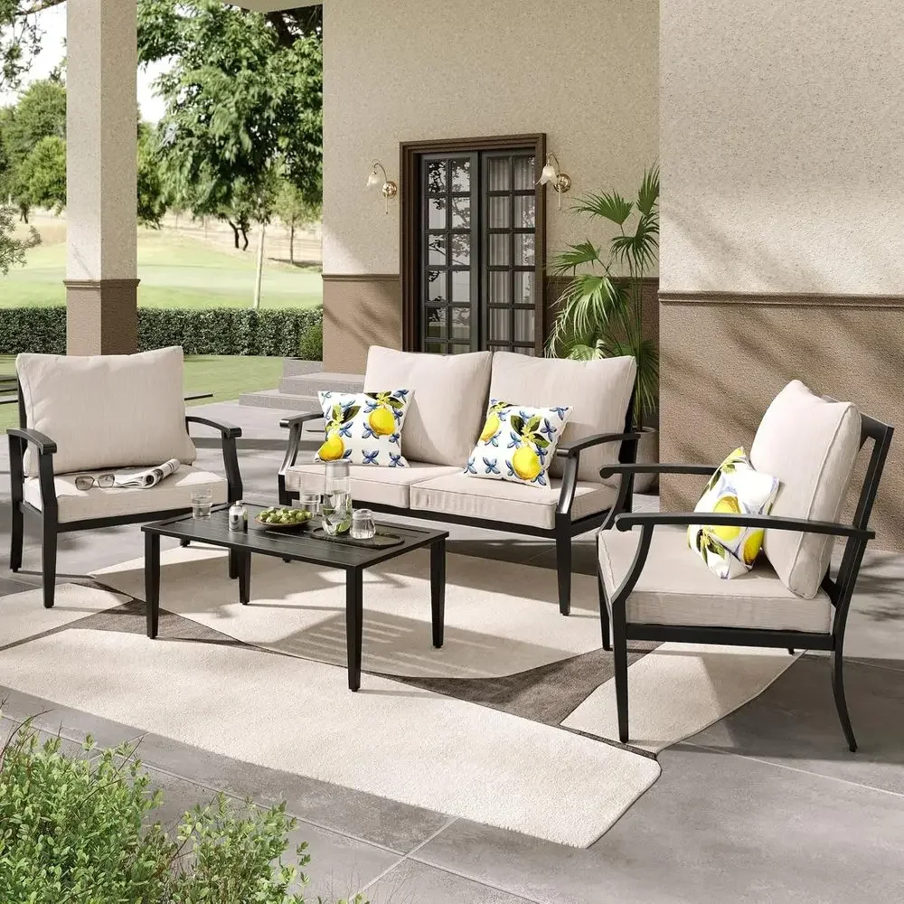 Outdoor Furniture Loveseat - 4 Parçalı Dış Mekan Veranda Mobilya