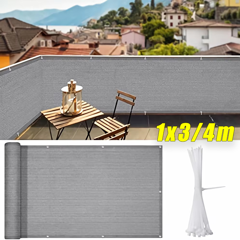 Outdoor Furniture Hdpe - 4x1M Balkon Gizlilik Ekranı Ağır Rüzgar