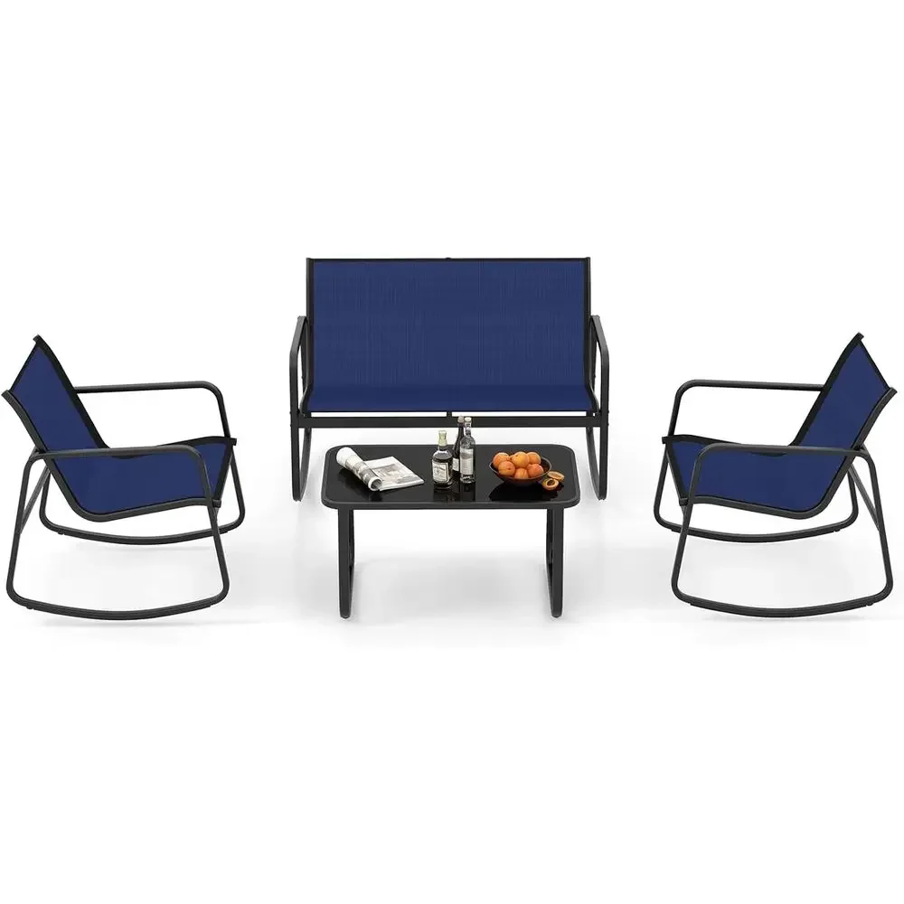 Outdoor Furniture Loveseat - 4 Parçalı Dış Mekan Veranda Sallanan