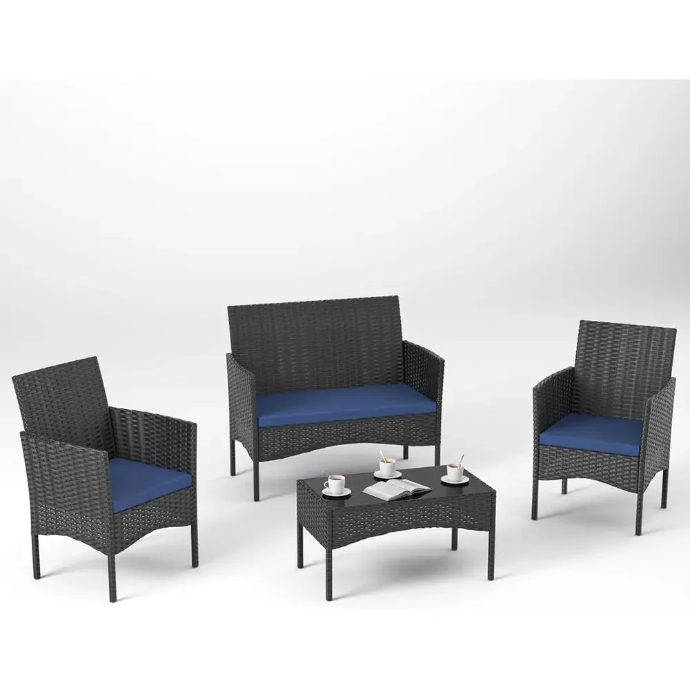 Outdoor Furniture Loveseat - 4 Parçalı Dış Mekan Veranda Mobilya