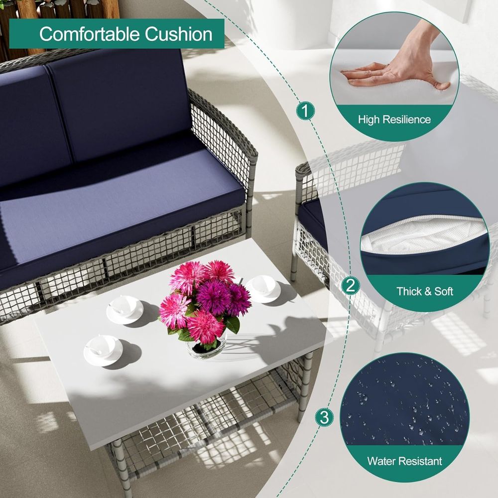 4 Parçalı Dış Mekan Veranda Mo - Outdoor Furniture Loveseat incelemesi ve fiyatı