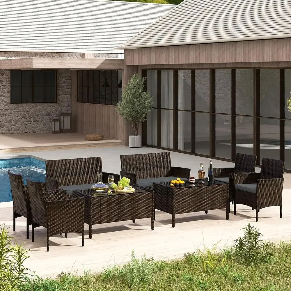 8 Parçalı Dış Mekan Rattan Ver - Outdoor Furniture Loveseat incelemesi ve fiyatı