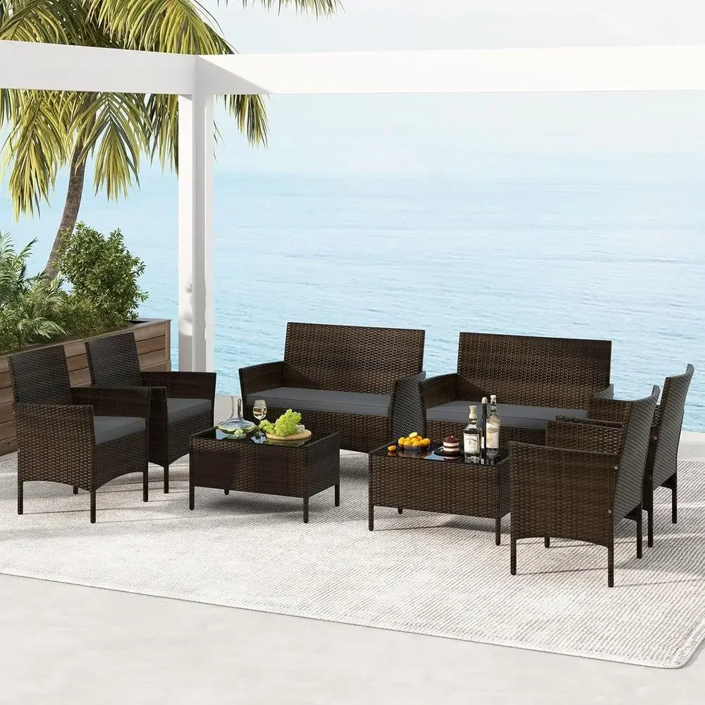8 Parçalı Dış Mekan Rattan Ver - Outdoor Furniture Loveseat incelemesi ve fiyatı