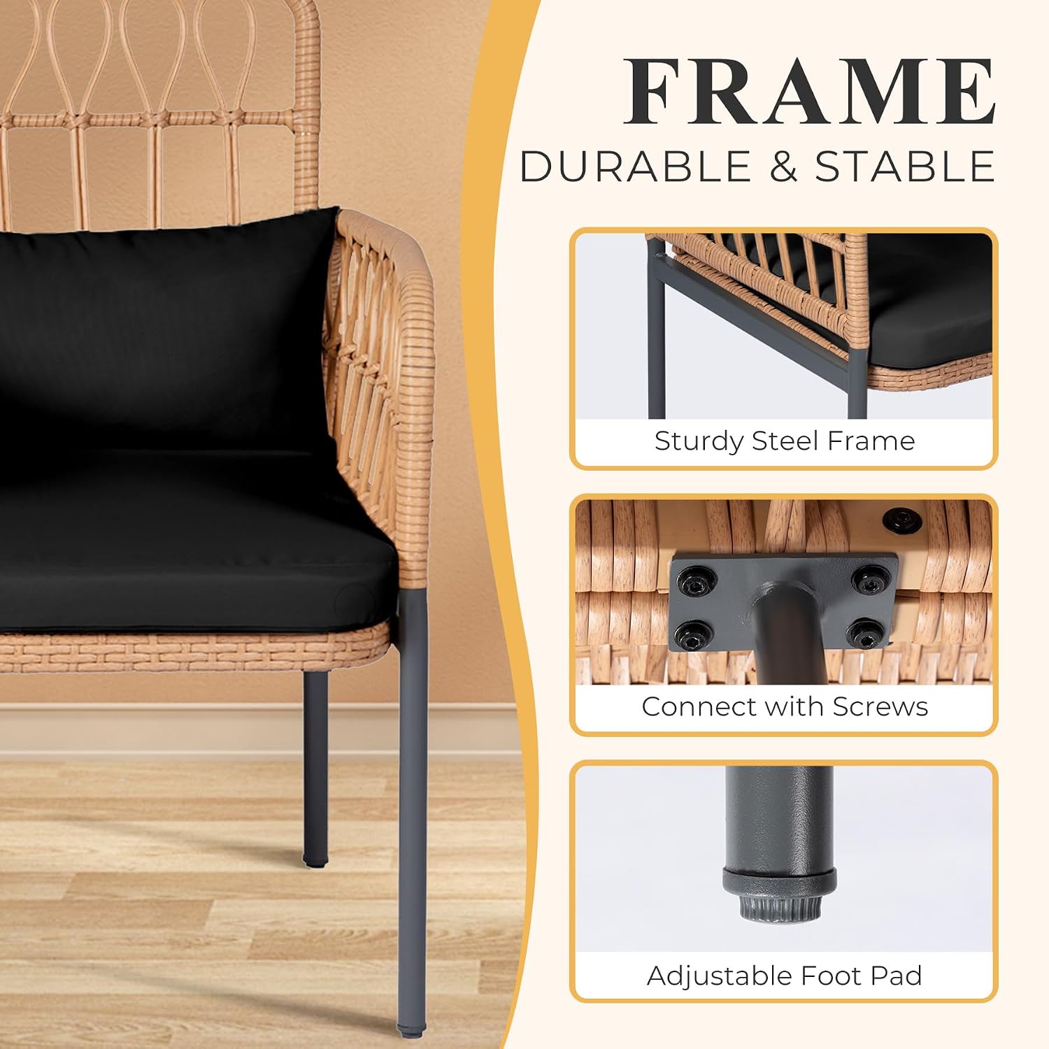 Cam Sehpalı Rattan Çift Kişili - Outdoor Furniture Loveseat incelemesi ve fiyatı