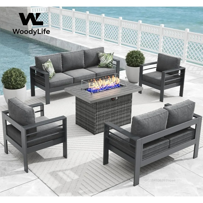 L5 Parçalı Modern Alüminyum Ba - Outdoor Furniture Fire Table incelemesi ve fiyatı