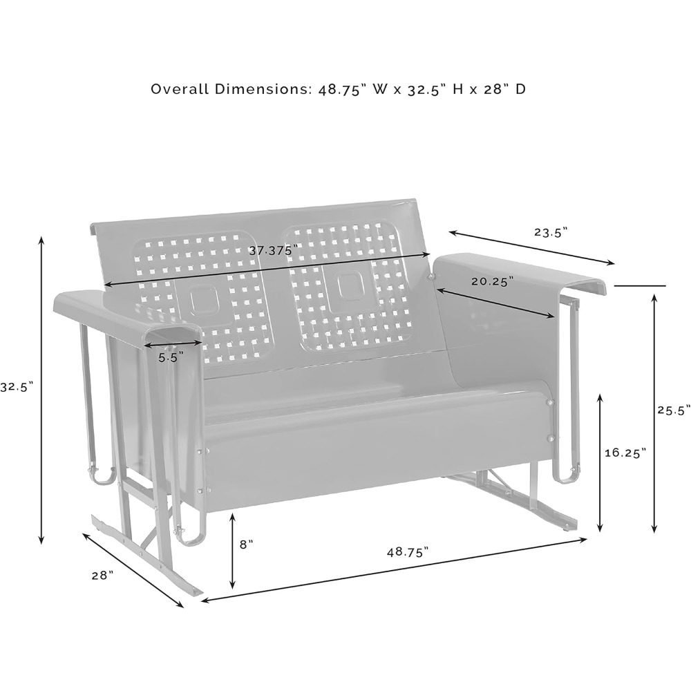 Bates Retro Metal Dış Mekan Lo - Outdoor Furniture Loveseat incelemesi ve fiyatı