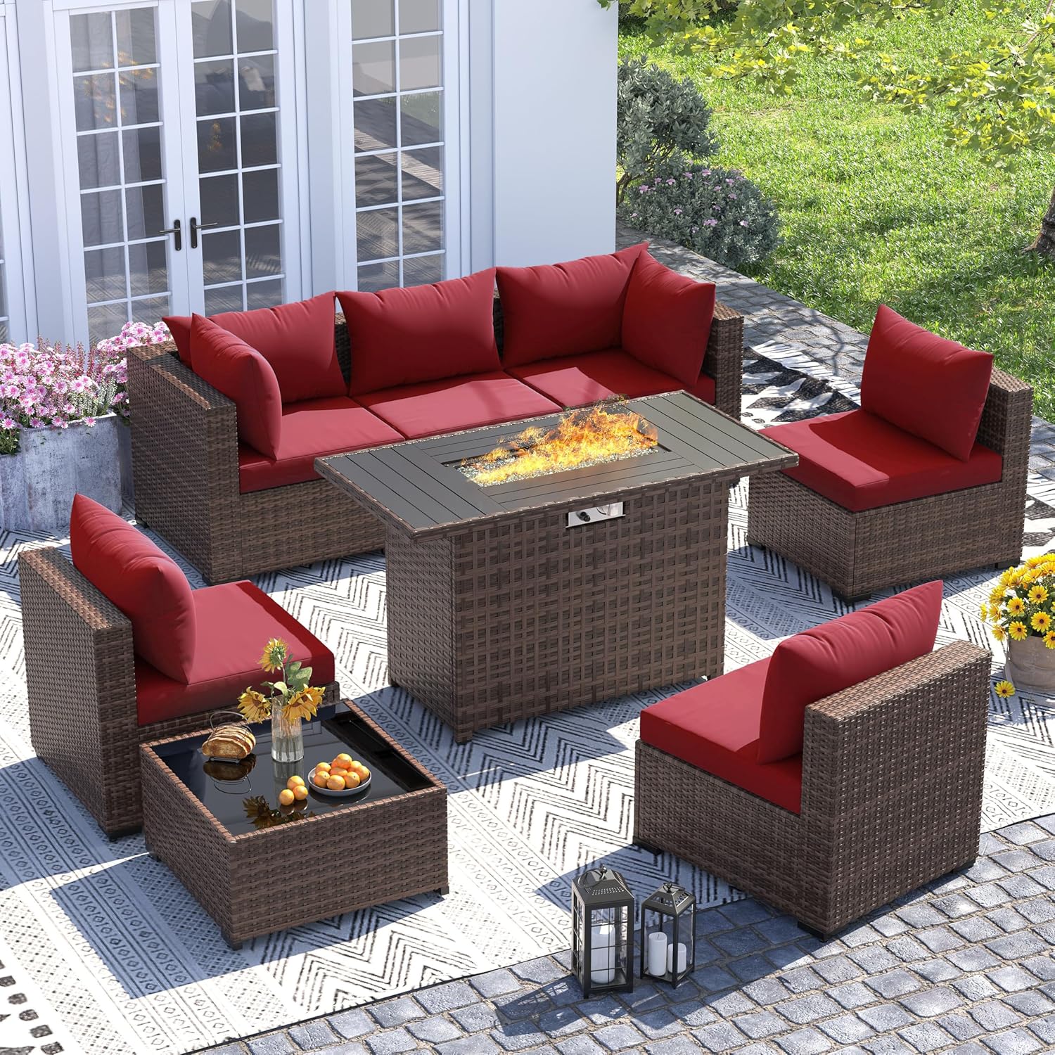 8 Parça Her Hava Koşuluna Uygu - Outdoor Furniture Fire Table incelemesi ve fiyatı