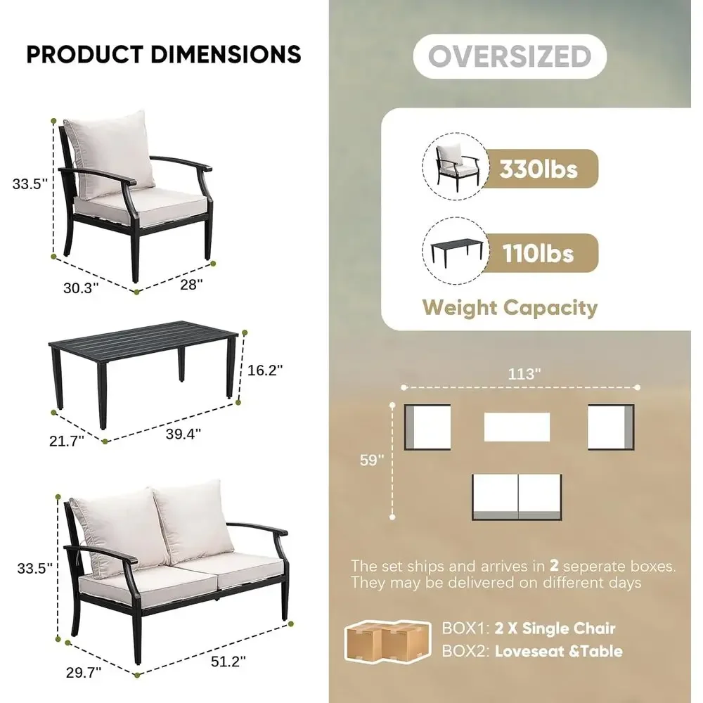 4 Parçalı Dış Mekan Veranda Mo - Outdoor Furniture Loveseat incelemesi ve fiyatı
