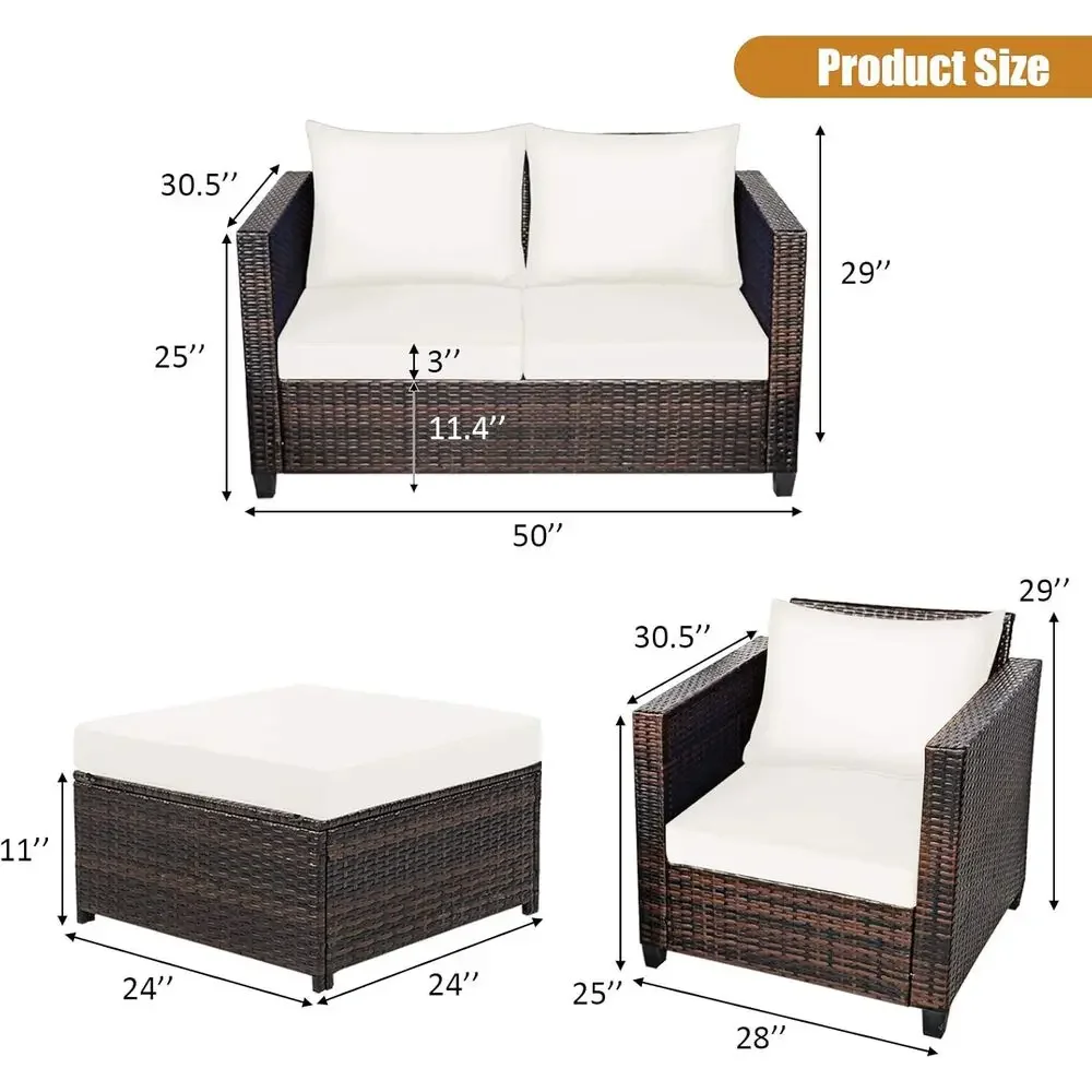 5 Parçalı Dış Mekan Hasır Vera - Outdoor Furniture Loveseat incelemesi ve fiyatı