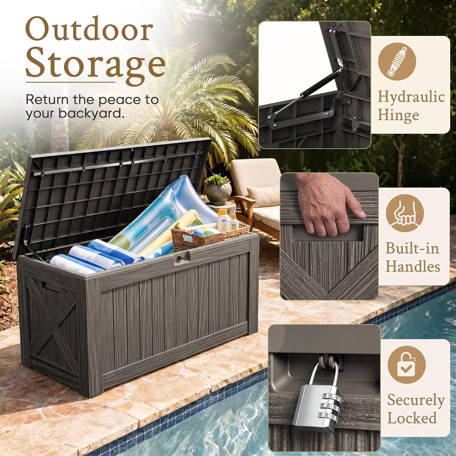 120 Galon Büyük Bahçe Dolabı,  - Outdoor Furniture Bench incelemesi ve fiyatı