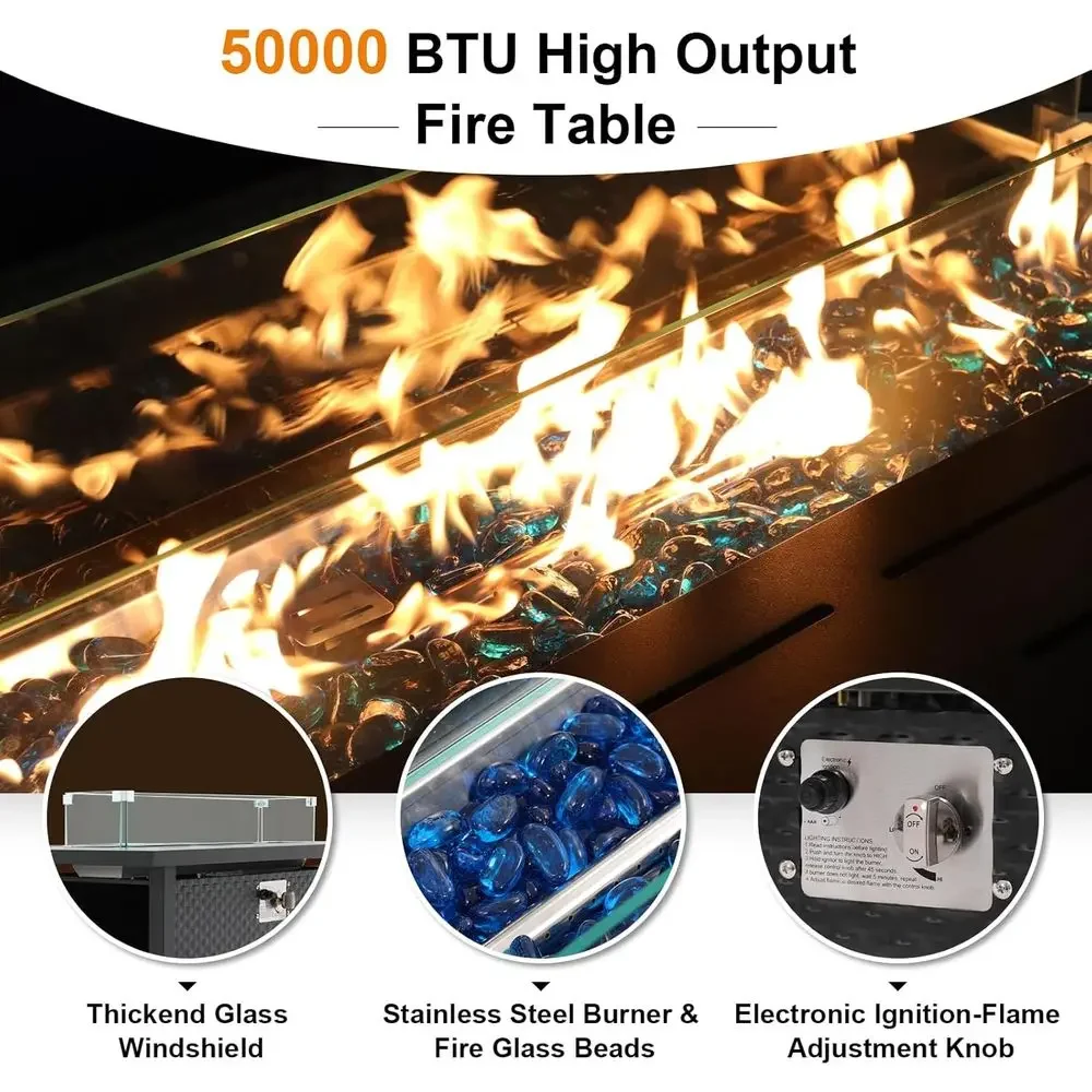 8 Parçalı Veranda Mobilya Seti - Outdoor Furniture Fire Table incelemesi ve fiyatı