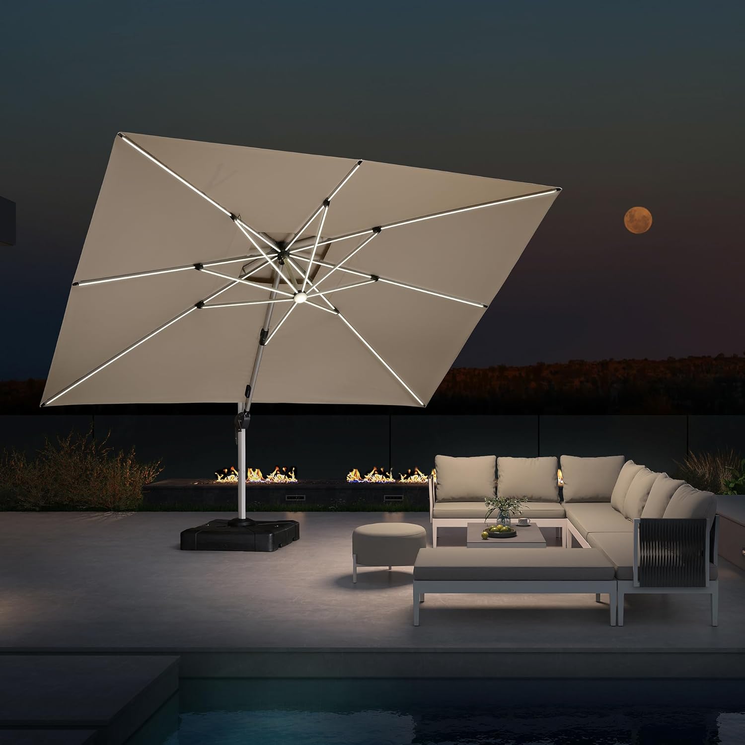 10' X 13' Çift Tavanlı Lüks Gü - Outdoor Furniture Umbrella incelemesi ve fiyatı
