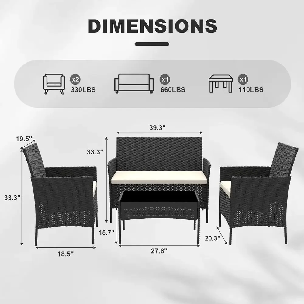 4 Parçalı Hasır Rattan Bahçe M - Outdoor Furniture Loveseat incelemesi ve fiyatı