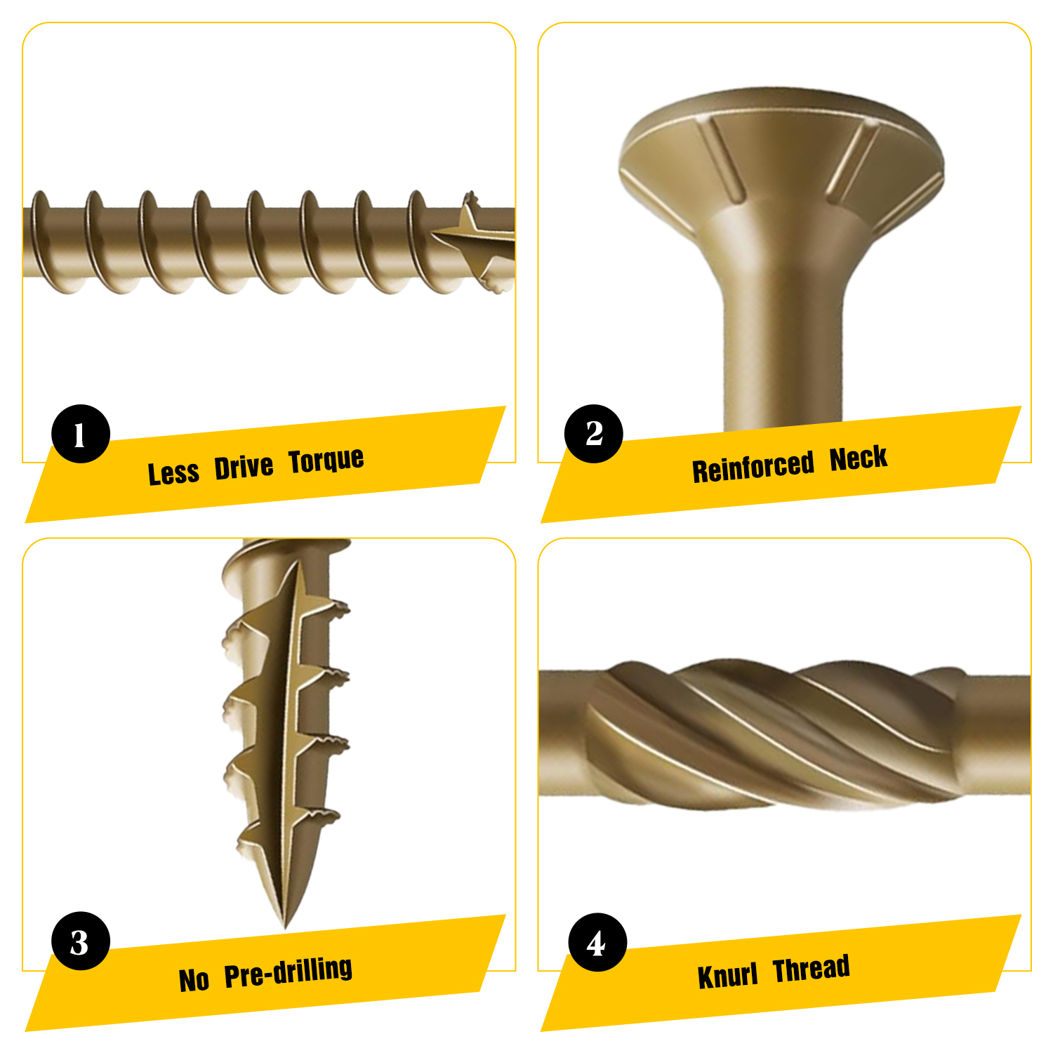 VKKM 70 Adet # 10×4 İnç Altın  - Outdoor Furniture Diy incelemesi ve fiyatı