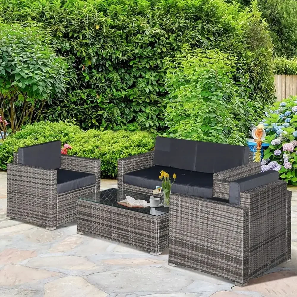 4 Parçalı Dış Mekan Hasır Köşe - Outdoor Furniture Loveseat incelemesi ve fiyatı