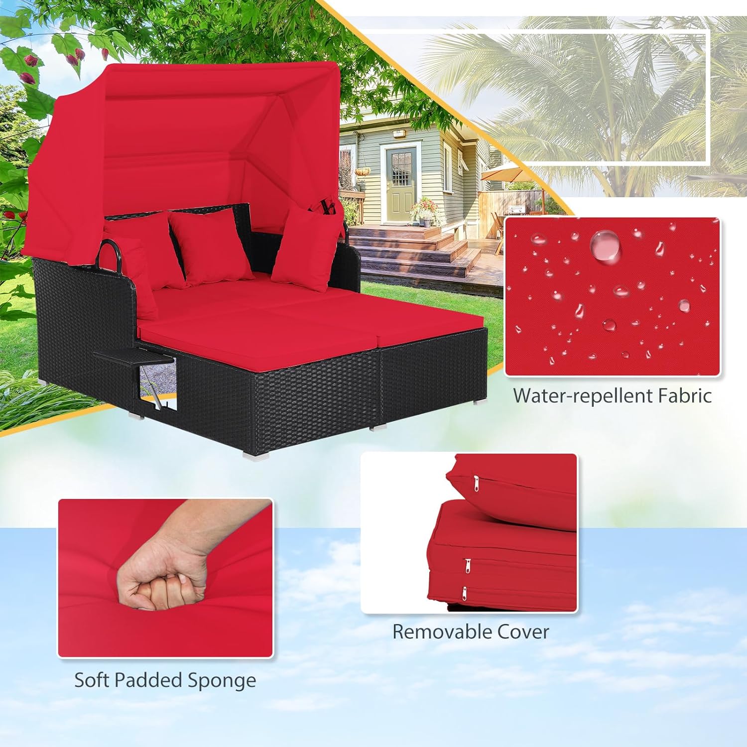 2 Kişilik Rattan Açık Hava Şez - Outdoor Daybed Sofa incelemesi ve fiyatı