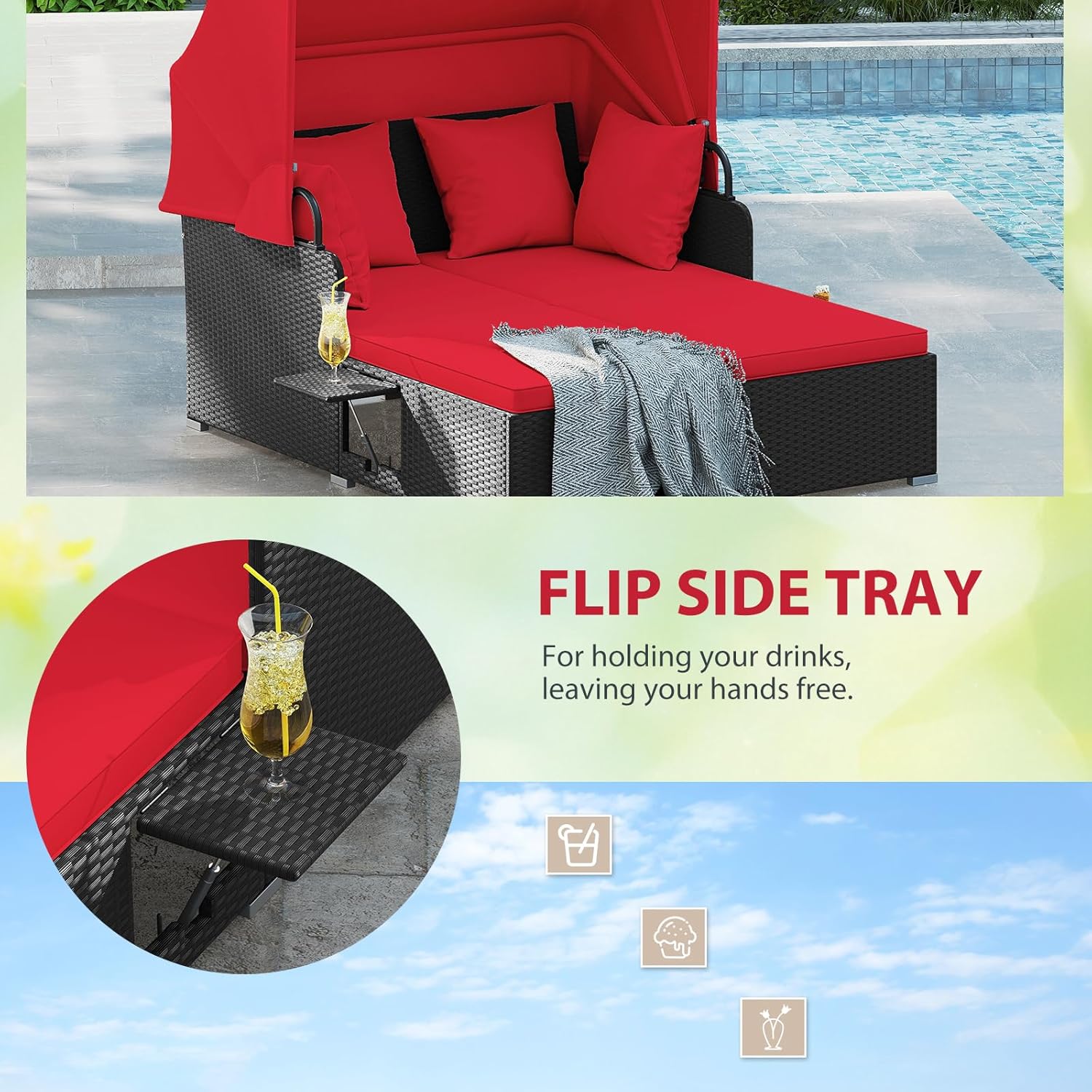 2 Kişilik Rattan Açık Hava Şez - Outdoor Daybed Sofa incelemesi ve fiyatı