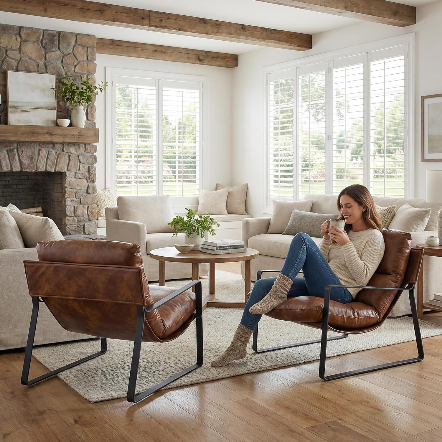 PU Deri Vurgulu Koltuk Takımı  - Adirondack Chair Wood incelemesi ve fiyatı