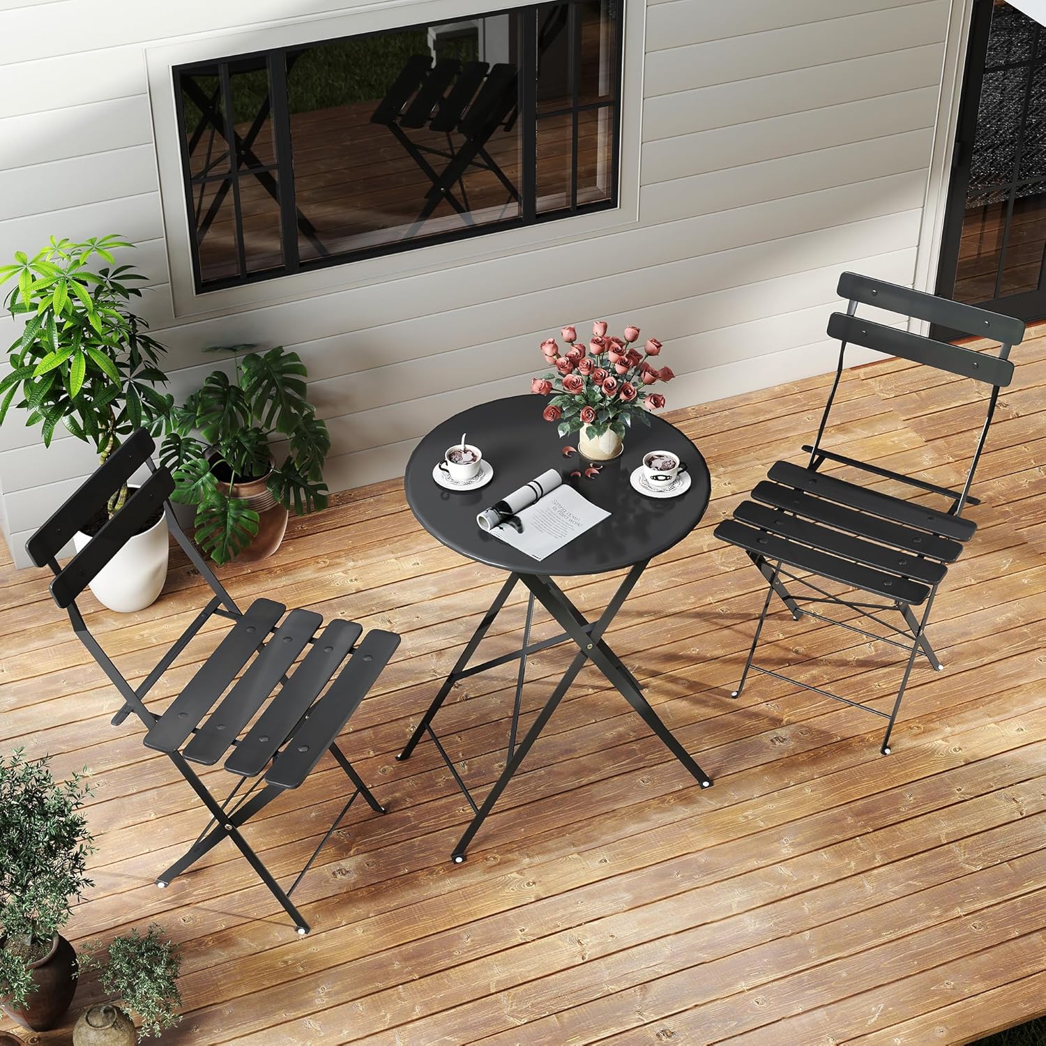 Yer tasarrufu sağlayan siyah 3 - Outdoor Furniture Table incelemesi ve fiyatı