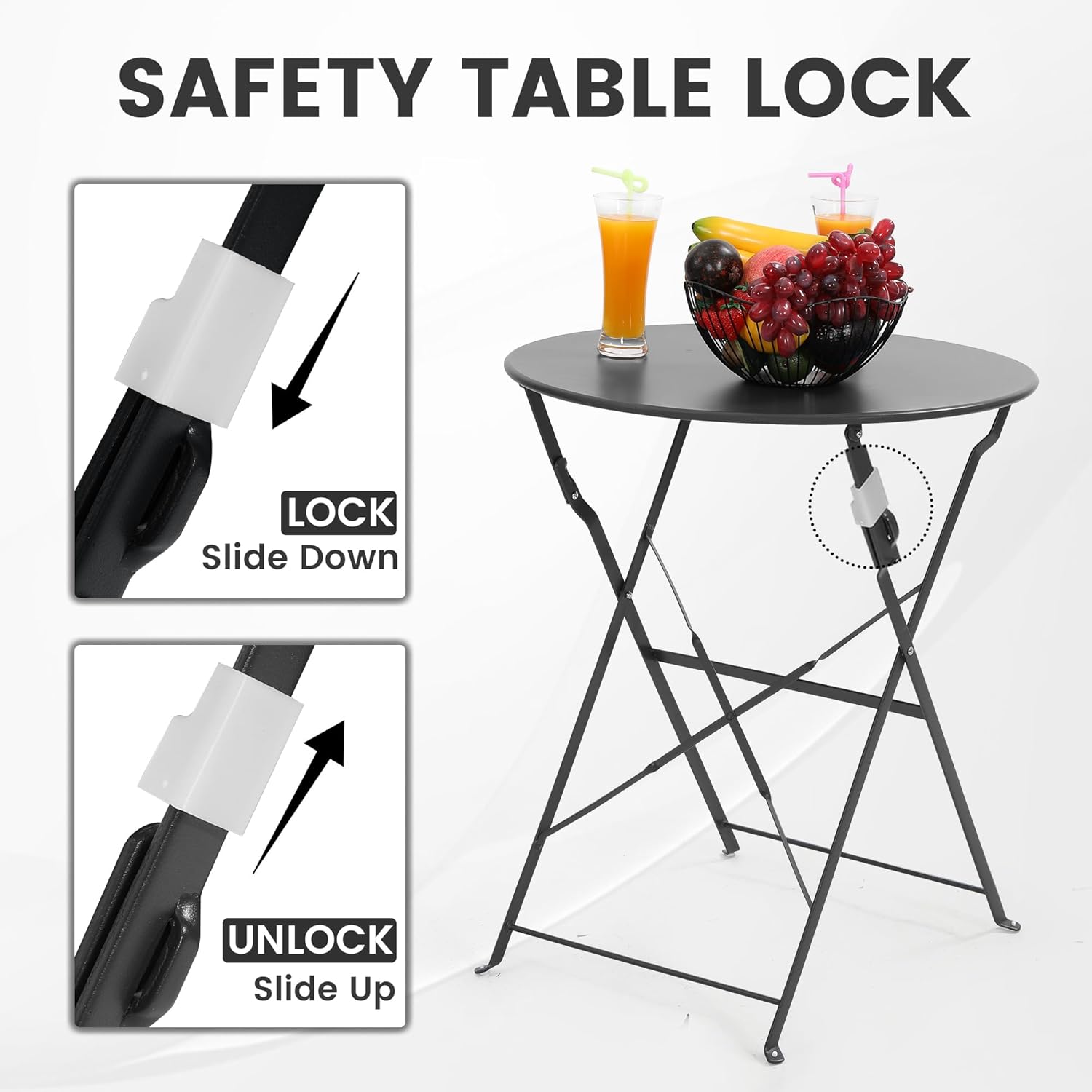 Yer tasarrufu sağlayan siyah 3 - Outdoor Furniture Table incelemesi ve fiyatı