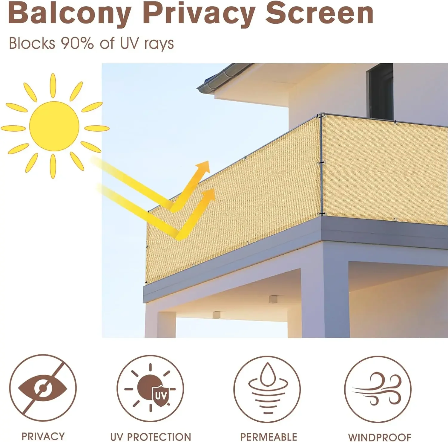 4x1M Balkon Gizlilik Ekranı Ağ - Outdoor Furniture Hdpe incelemesi ve fiyatı