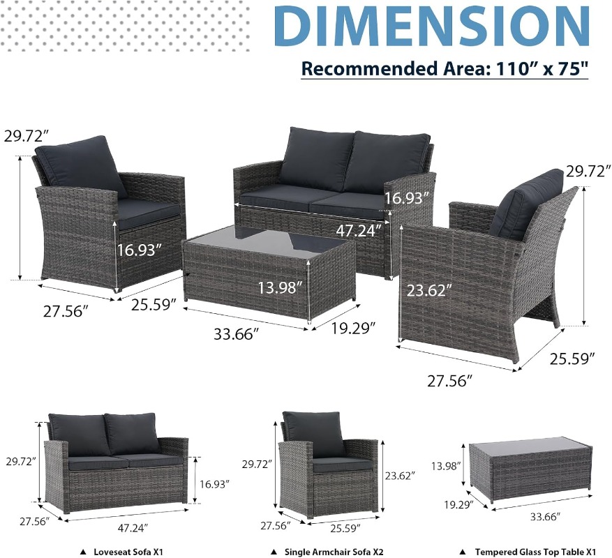 JOIVI Dış Mekan Veranda Mobily - Outdoor Furniture Loveseat incelemesi ve fiyatı