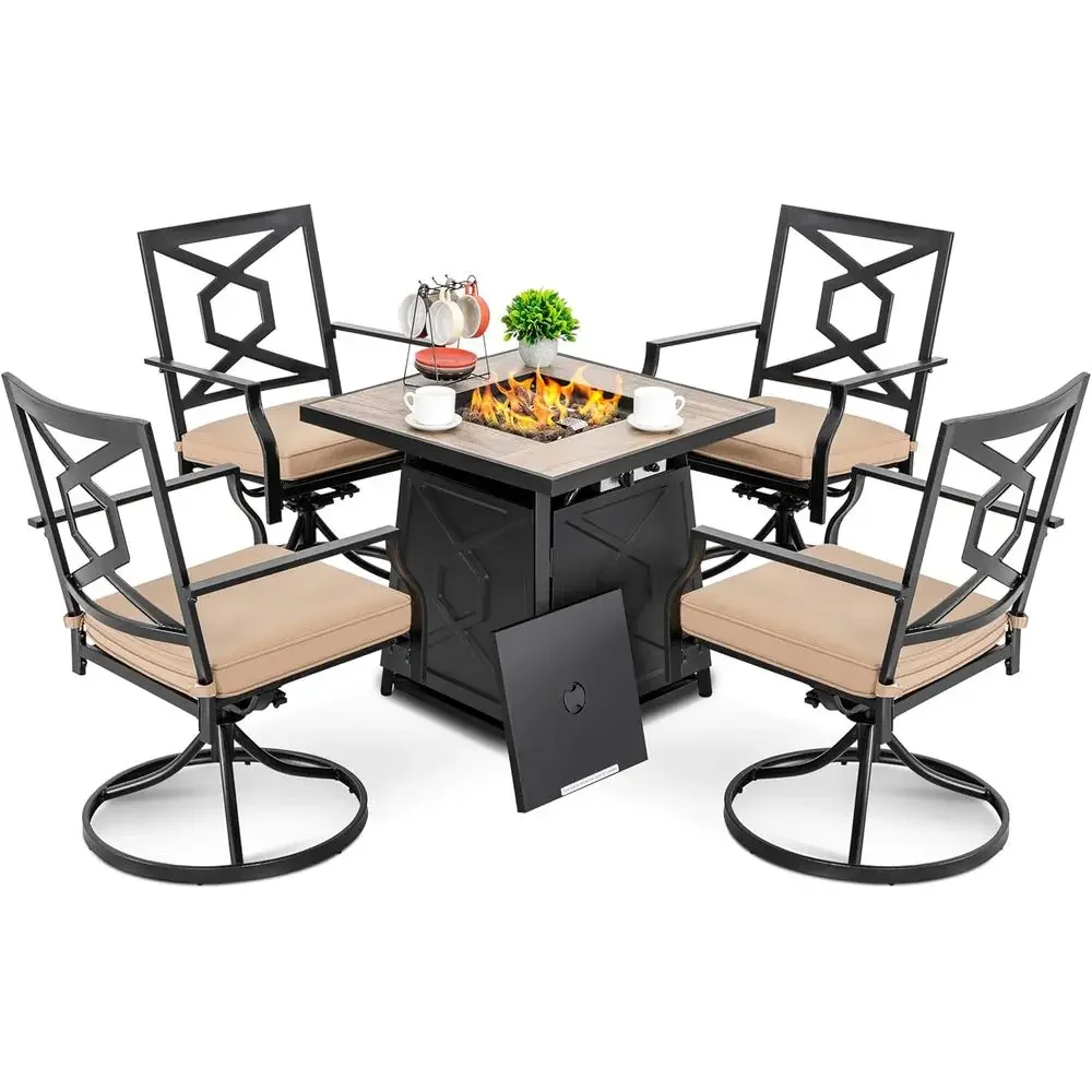 5 Parçalı Dış Mekan Veranda Mo - Outdoor Furniture Fire Table incelemesi ve fiyatı